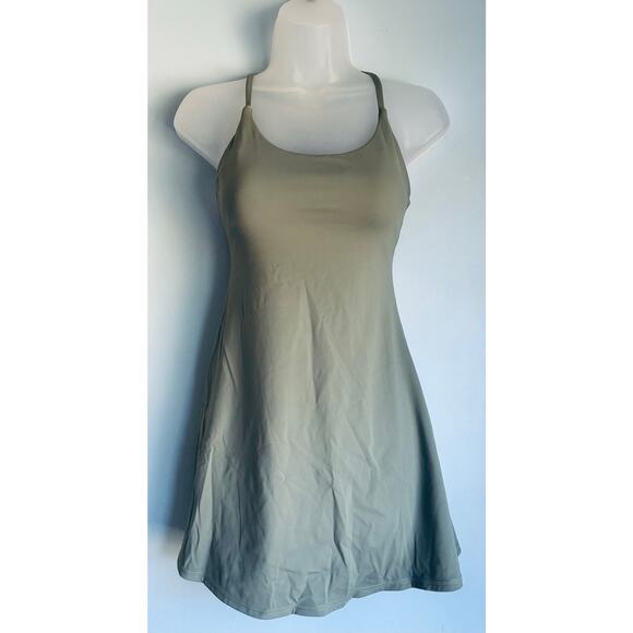 Halara SoftlyZero Plush Backless Active Dress NWT Green XS - Picture 1 of 7